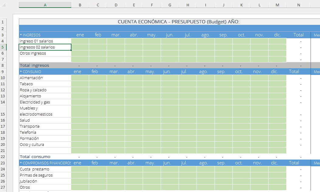 budgeting - presupuesto